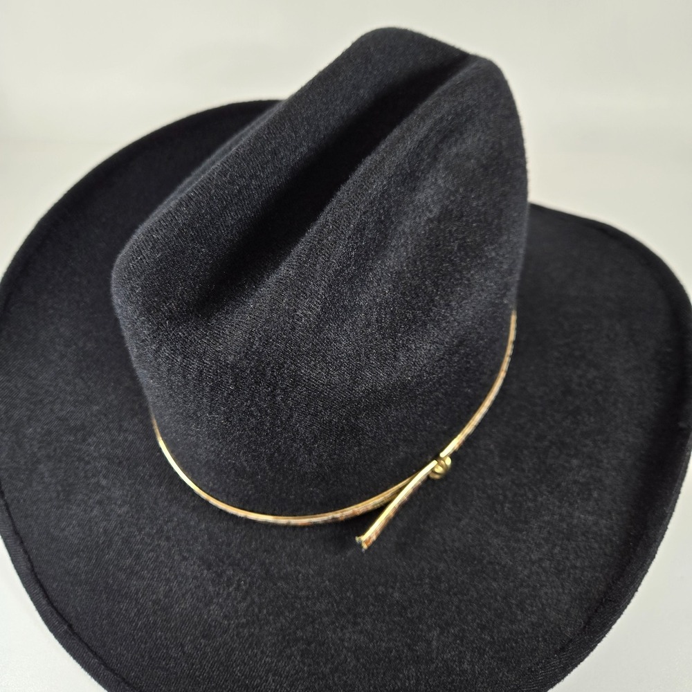 Vintage Pigalle XXXXXXX Sombrero Santo Nino Black Felt Western Hat Size‎ 7 1/4 - Picture 7 of 16